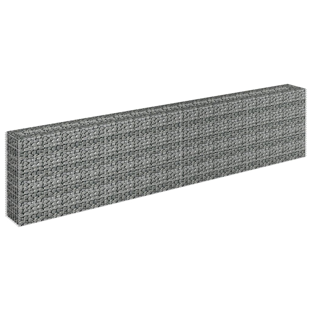 vidaXL Strat înălțat gabion, 360 x 30 x 90 cm, oțel galvanizat