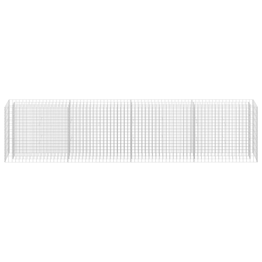 vidaXL Strat înălțat gabion, 360 x 30 x 90 cm, oțel galvanizat