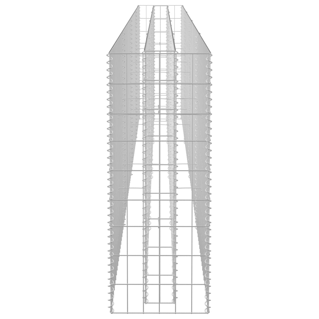 vidaXL Strat înălțat gabion, 360 x 30 x 90 cm, oțel galvanizat