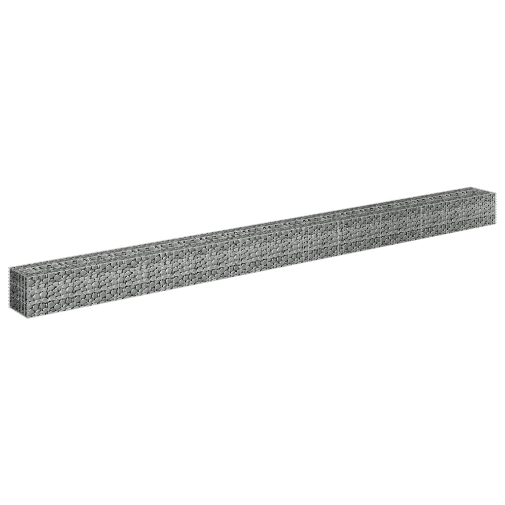 vidaXL Strat înălțat gabion, 450 x 30 x 30 cm, oțel galvanizat