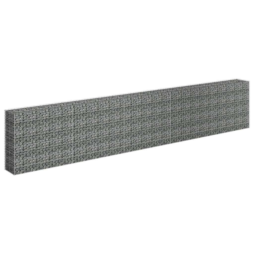 vidaXL Strat înălțat gabion, 450 x 30 x 90 cm, oțel inoxidabil