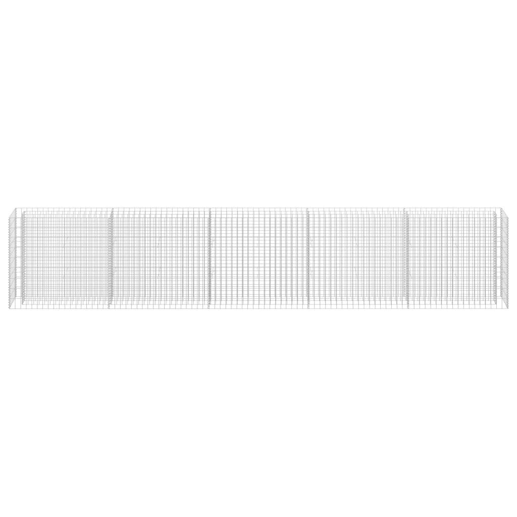 vidaXL Strat înălțat gabion, 450 x 30 x 90 cm, oțel inoxidabil