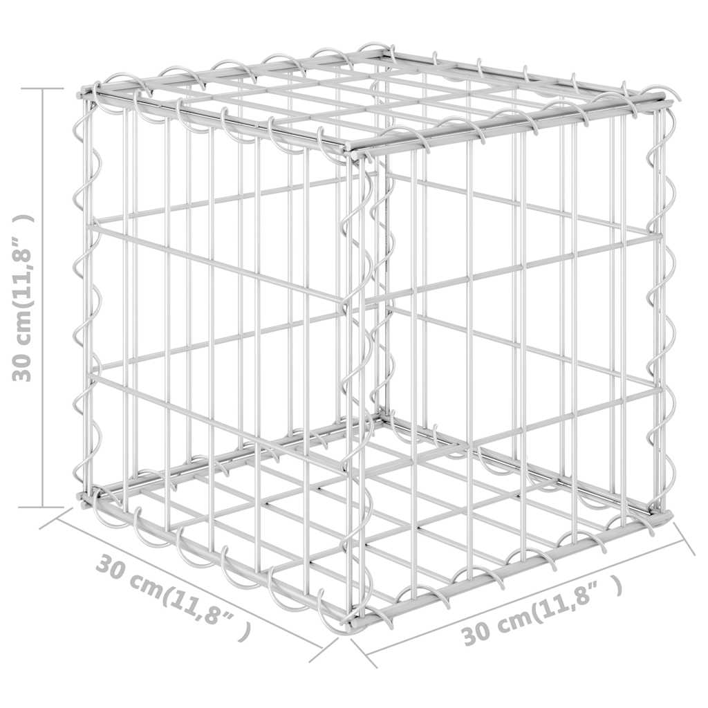 vidaXL Gabion cub strat înălțat, 30 x 30 x 30 cm, sârmă de oțel