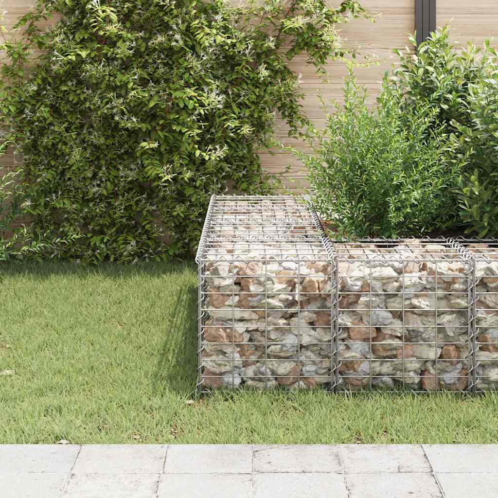 vidaXL Strat înălțat cub gabion, 40 x 40 x 40 cm, sârmă de oțel