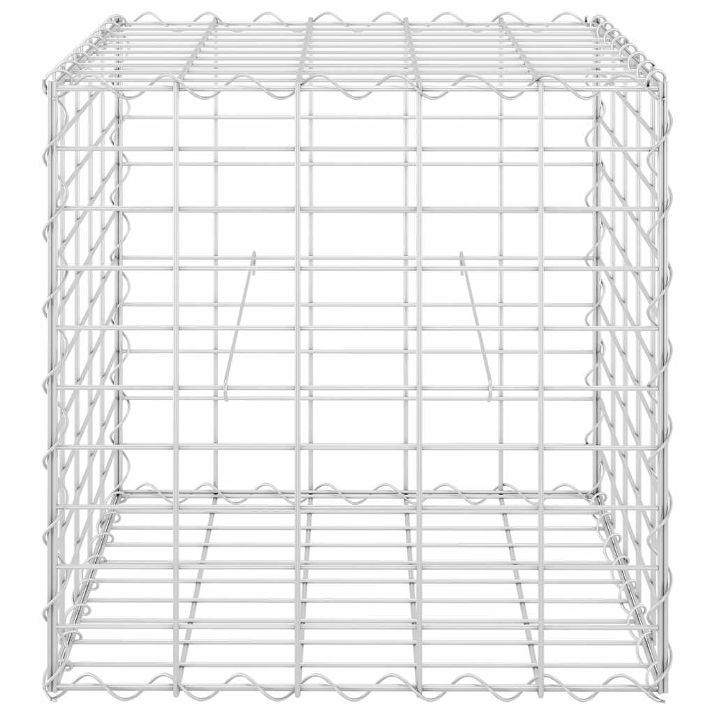vidaXL Strat înălțat cub gabion, 50 x 50 x 50 cm, sârmă de oțel