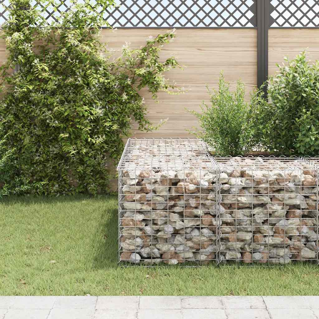 vidaXL Strat înălțat cub gabion, 60 x 60 x 60 cm, sârmă de oțel