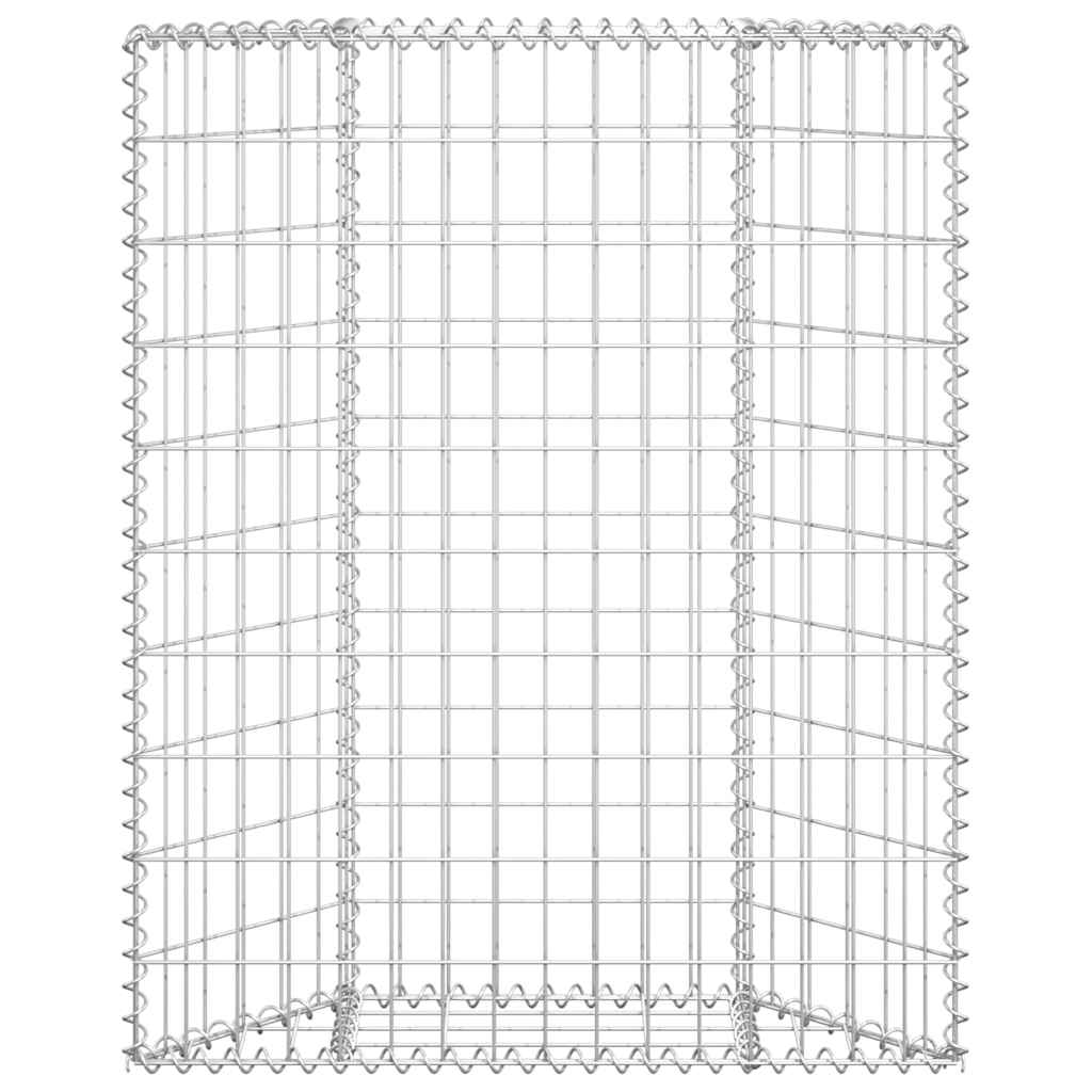 vidaXL Strat înălțat gabion trapez, 80x20x100 cm, oțel galvanizat