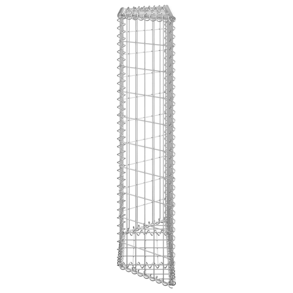 vidaXL Strat înălțat gabion trapez, 80x20x100 cm, oțel galvanizat
