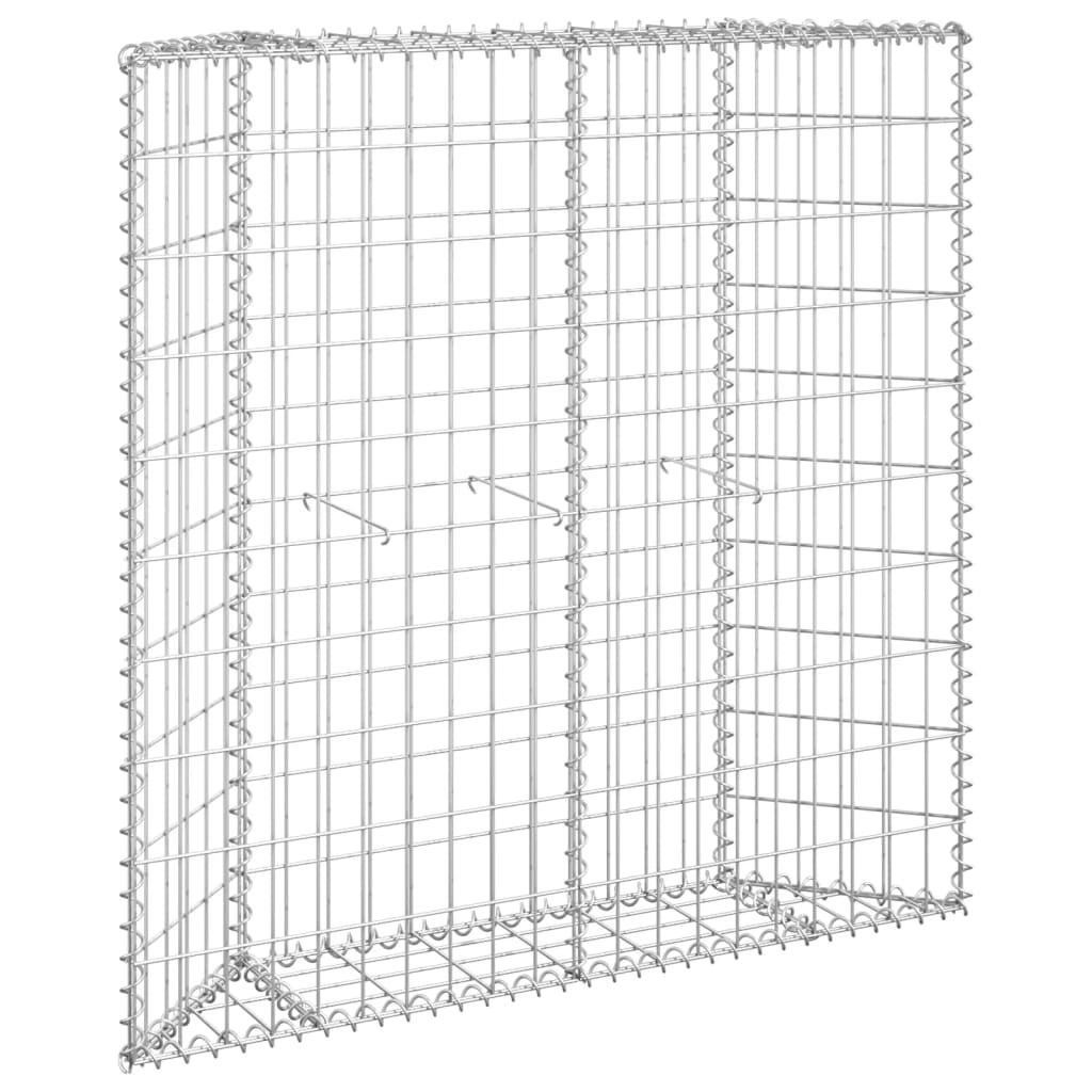 vidaXL Strat înălțat gabion trapez, 100x20x100 cm, oțel galvanizat