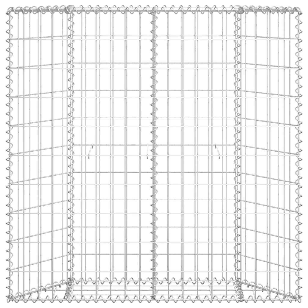 vidaXL Strat înălțat gabion trapez, 100x20x100 cm, oțel galvanizat