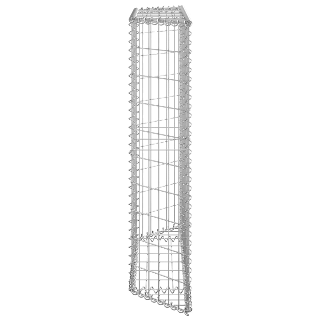 vidaXL Strat înălțat gabion trapez, 100x20x100 cm, oțel galvanizat
