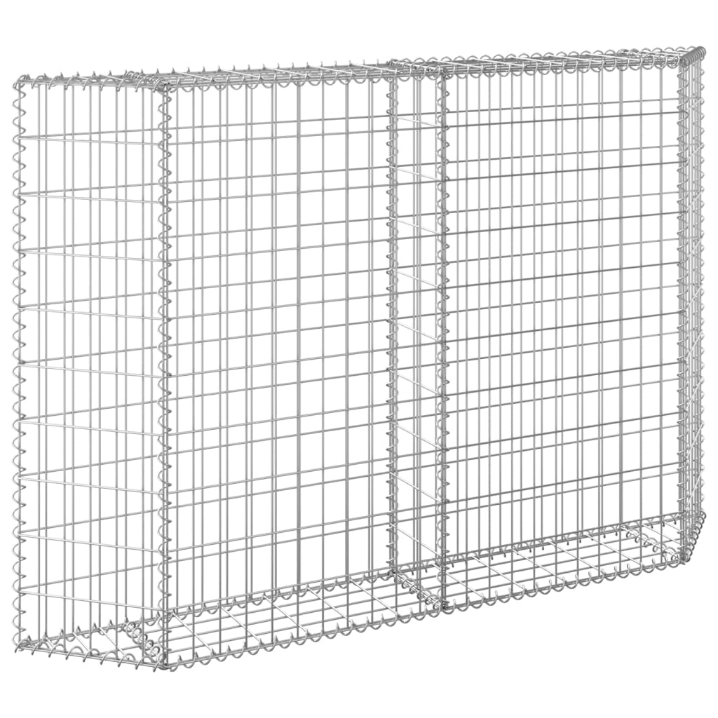 vidaXL Strat înălțat gabion trapez, 150x20x100 cm, oțel galvanizat