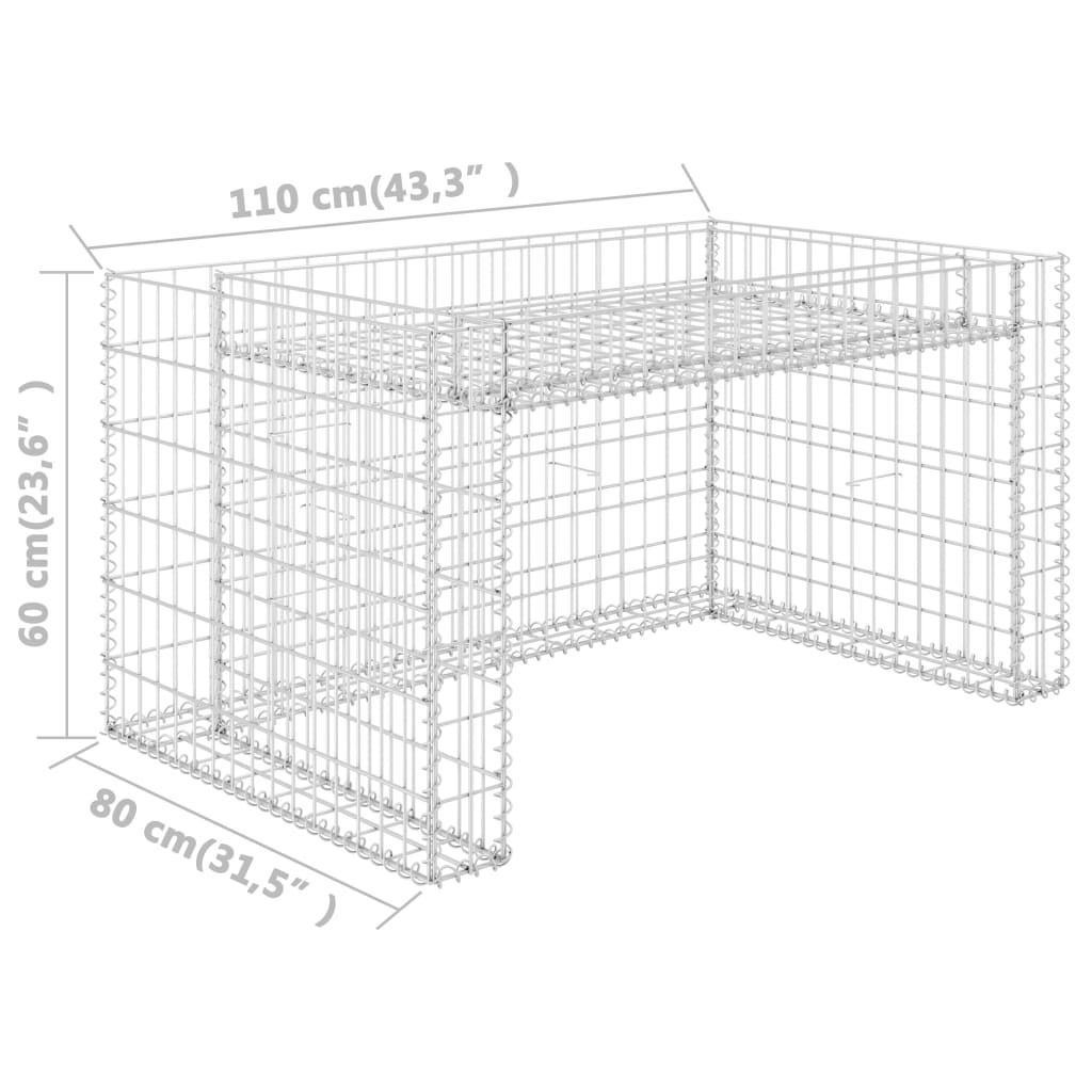 vidaXL Garaj mașină tuns iarba, strat înălțat, 110x80x60 cm sârmă oțel vidaXL Garaj mașină tuns iarba, strat înălțat, 110x80x60 cm sârmă oțel