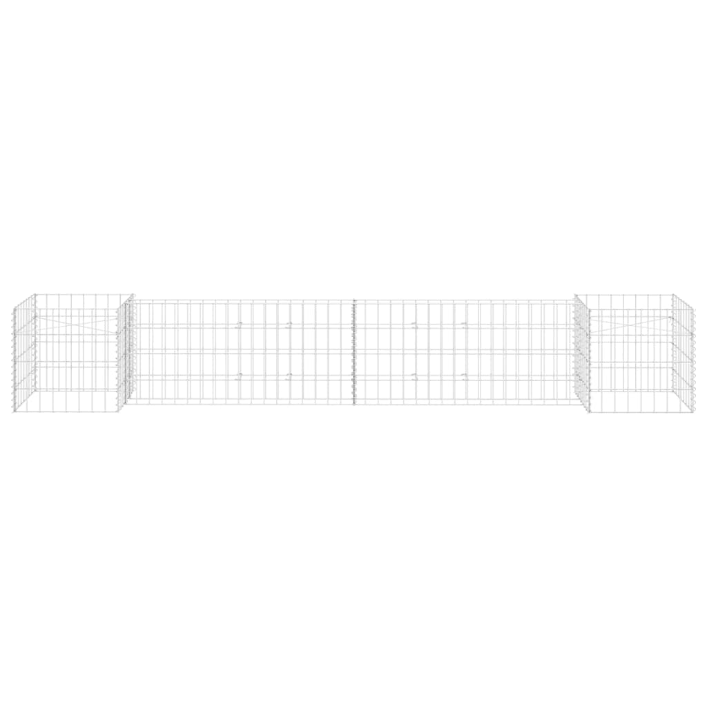 vidaXL Jardinieră gabion în formă de H, 260 x 40 x 40 cm, sârmă oțel