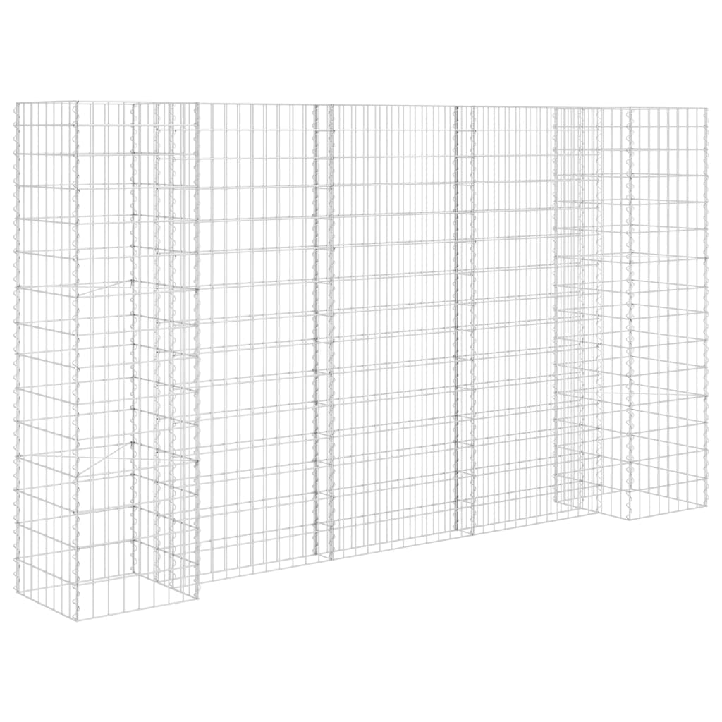vidaXL Jardinieră gabion în formă de H, sârmă oțel, 260 x 40 x 150 cm