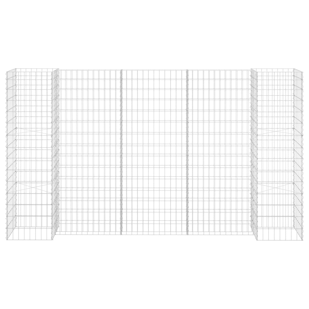 vidaXL Jardinieră gabion în formă de H, sârmă oțel, 260 x 40 x 150 cm