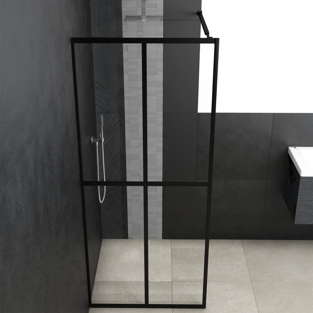 vidaXL Paravan duș walk-in, 90x195 cm, sticlă securizată transparentă vidaXL Paravan duș walk-in, 90x195 cm, sticlă securizată transparentă