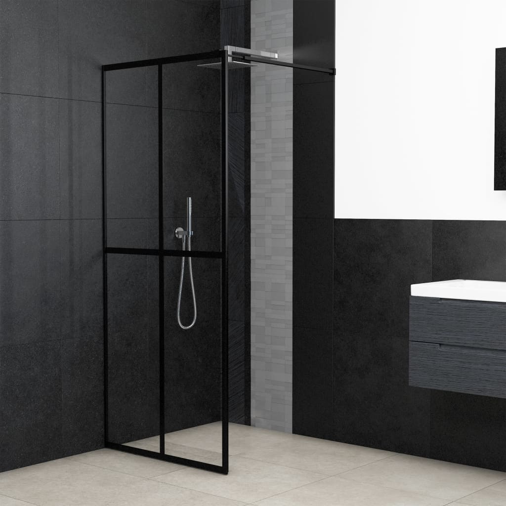 vidaXL Paravan duș walk-in, 90x195 cm, sticlă securizată transparentă vidaXL Paravan duș walk-in, 90x195 cm, sticlă securizată transparentă