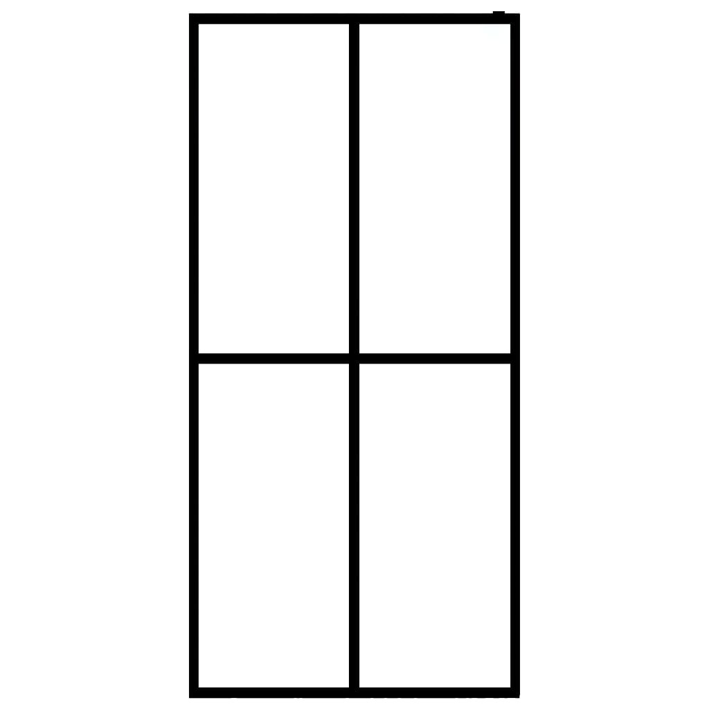 vidaXL Paravan de duș walk-in, 100x195 cm, sticlă securizată mată vidaXL Paravan de duș walk-in, 100x195 cm, sticlă securizată mată