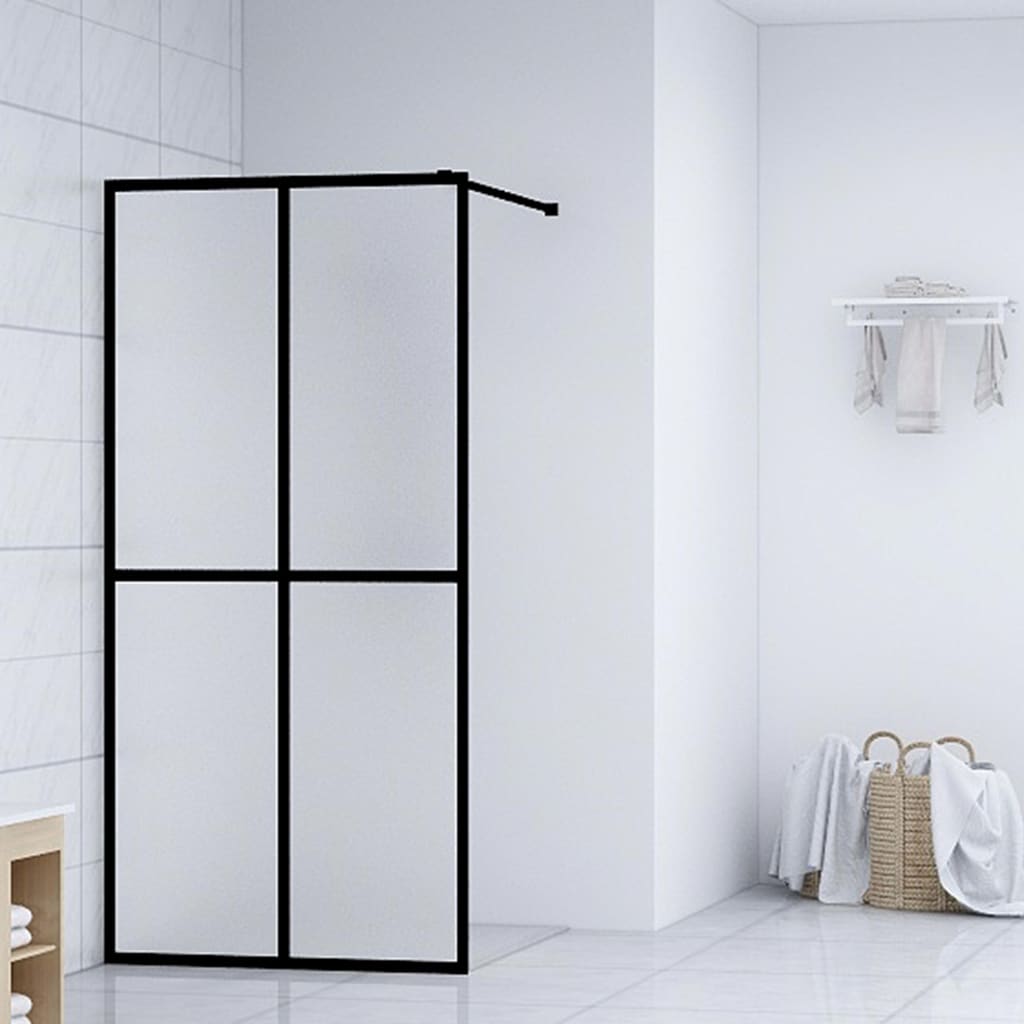 vidaXL Paravan de duș walk-in, 100x195 cm, sticlă securizată mată vidaXL Paravan de duș walk-in, 100x195 cm, sticlă securizată mată