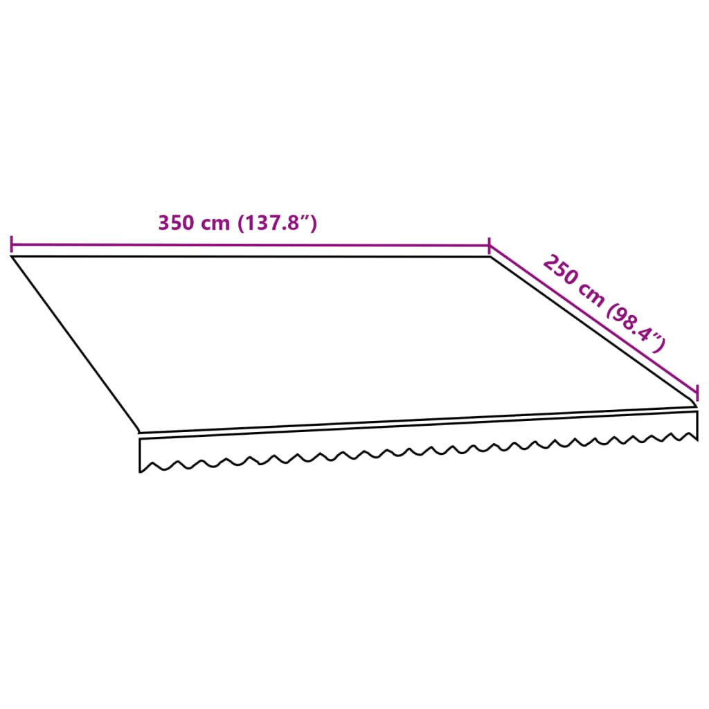vidaXL Pânză de copertină, portocaliu și maro, 350 x 250 cm vidaXL Pânză de copertină, portocaliu și maro, 350 x 250 cm