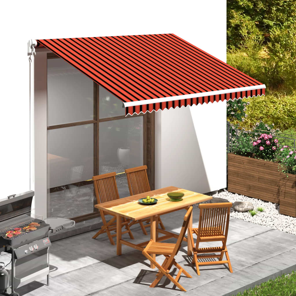 vidaXL Pânză de copertină, portocaliu și maro, 350 x 250 cm vidaXL Pânză de copertină, portocaliu și maro, 350 x 250 cm