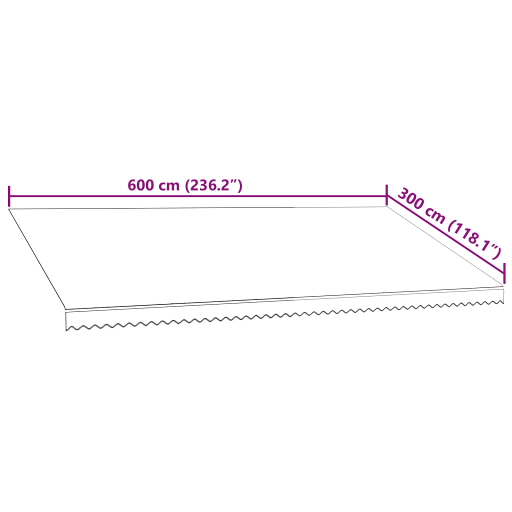 vidaXL Pânză de copertină, portocaliu și maro, 600 x 300 cm vidaXL Pânză de copertină, portocaliu și maro, 600 x 300 cm
