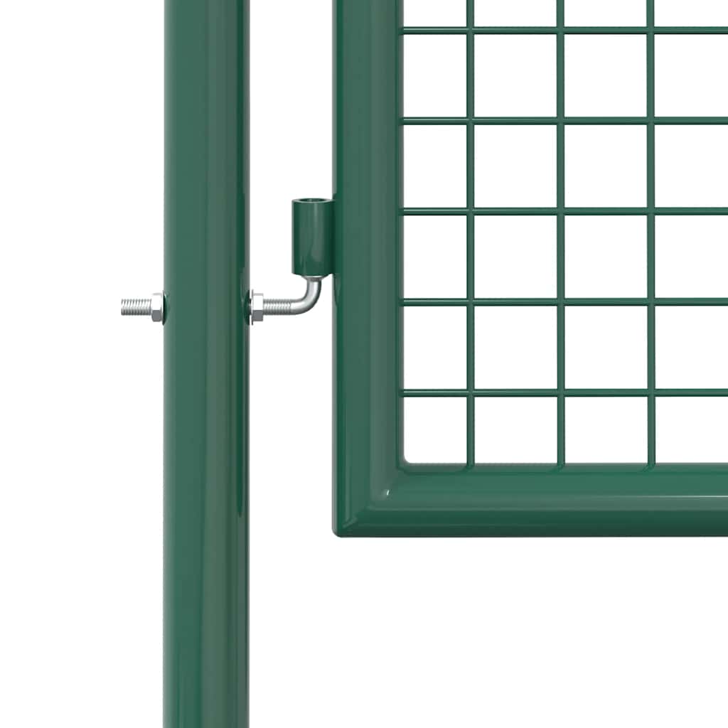 vidaXL Poartă de gard, verde, 100 x 75 cm, oțel vidaXL Poartă de gard, verde, 100 x 75 cm, oțel