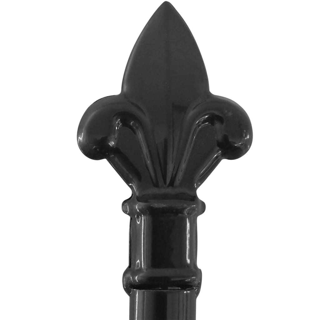 vidaXL Poartă de gard cu uși duble, cu vârfuri de suliță, 400 x 175 cm