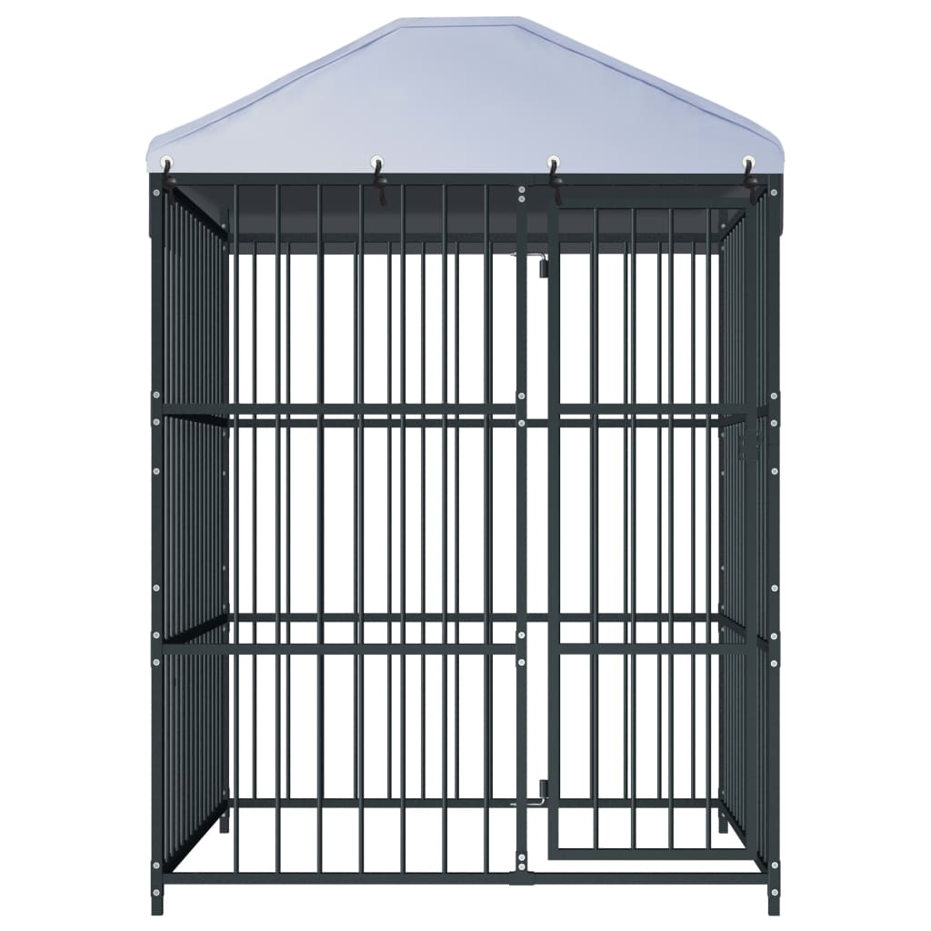 vidaXL Padoc pentru câini de exterior, cu acoperiș, 150 x 150 x 210 cm vidaXL Padoc pentru câini de exterior, cu acoperiș, 150 x 150 x 210 cm