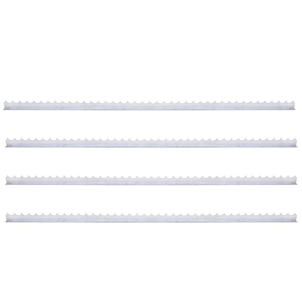 vidaXL Bandă cu țepi de perete, 4 buc., oțel galvanizat, 1 m vidaXL Bandă cu țepi de perete, 4 buc., oțel galvanizat, 1 m