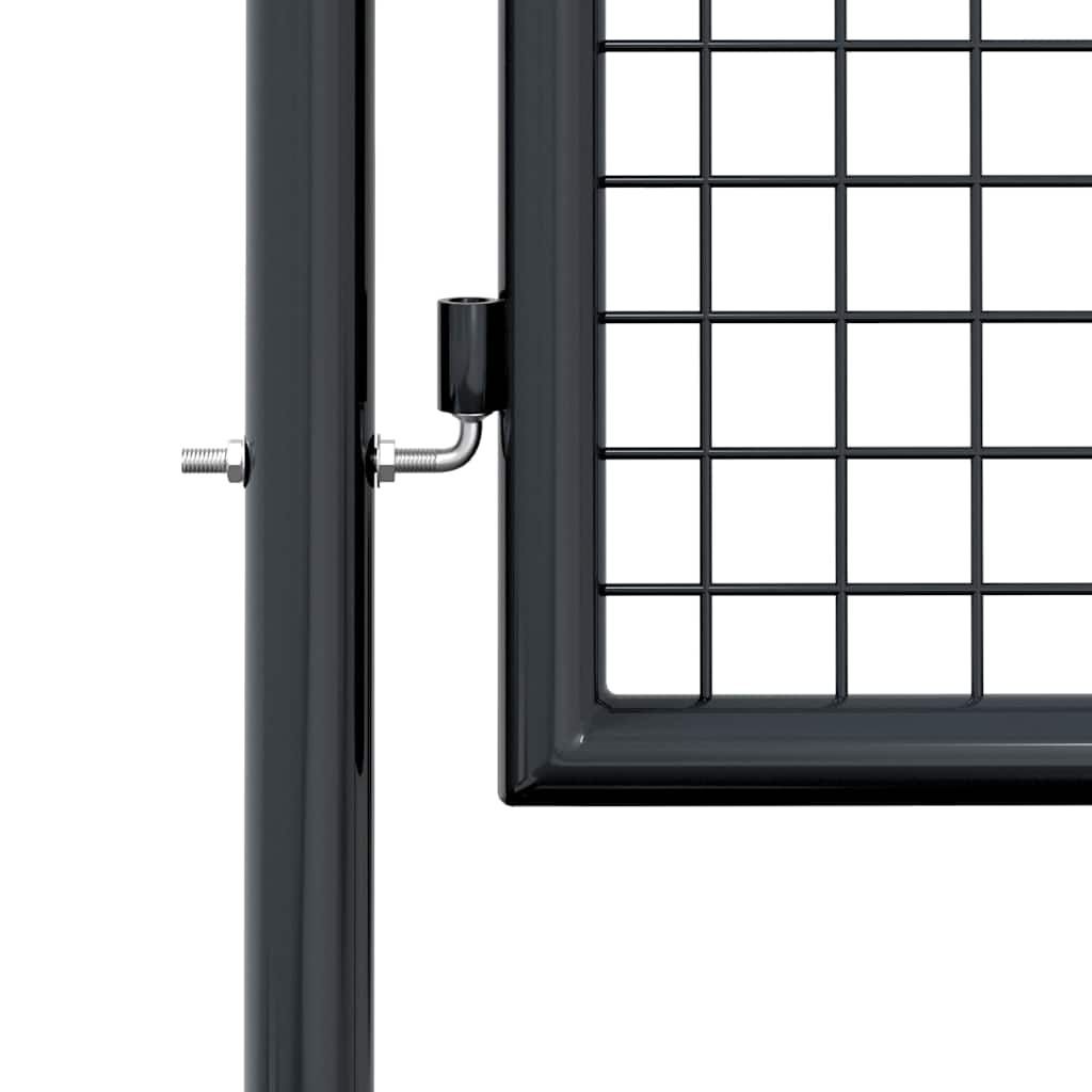 vidaXL Poartă de gard din plasă, gri, 100 x 225 cm, oțel galvanizat vidaXL Poartă de gard din plasă, gri, 100 x 225 cm, oțel galvanizat
