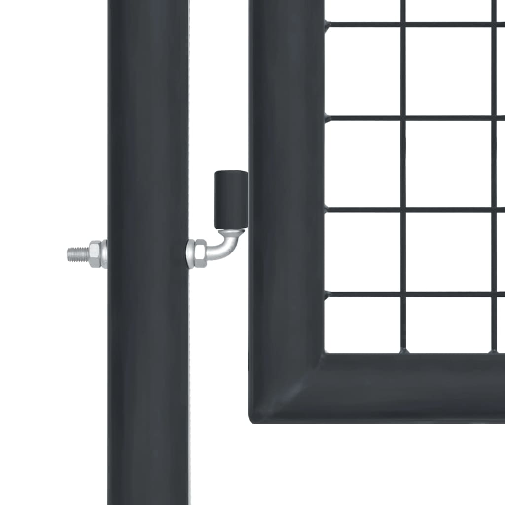 vidaXL Poartă de grădină din plasă, gri, 400 x 150 cm, oțel galvanizat