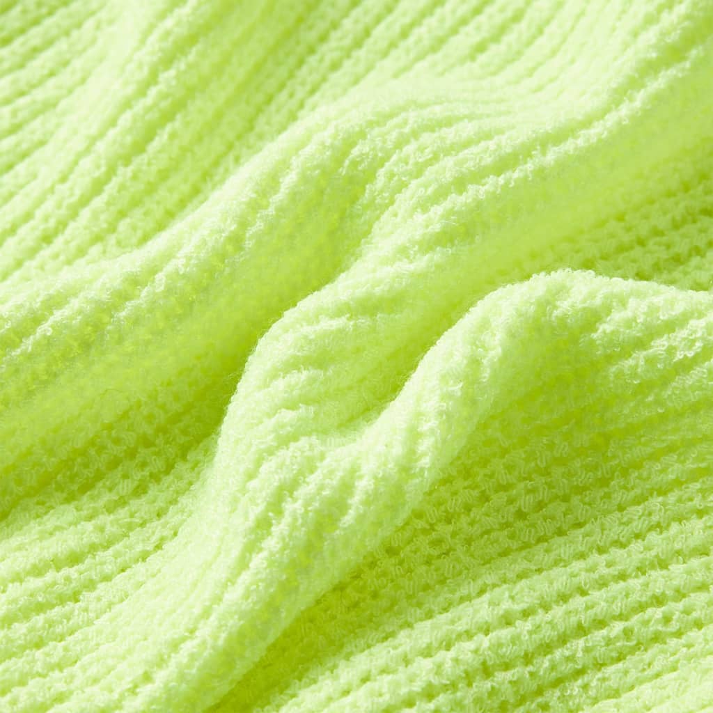 Pulover tricotat pentru copii, galben neon, 128