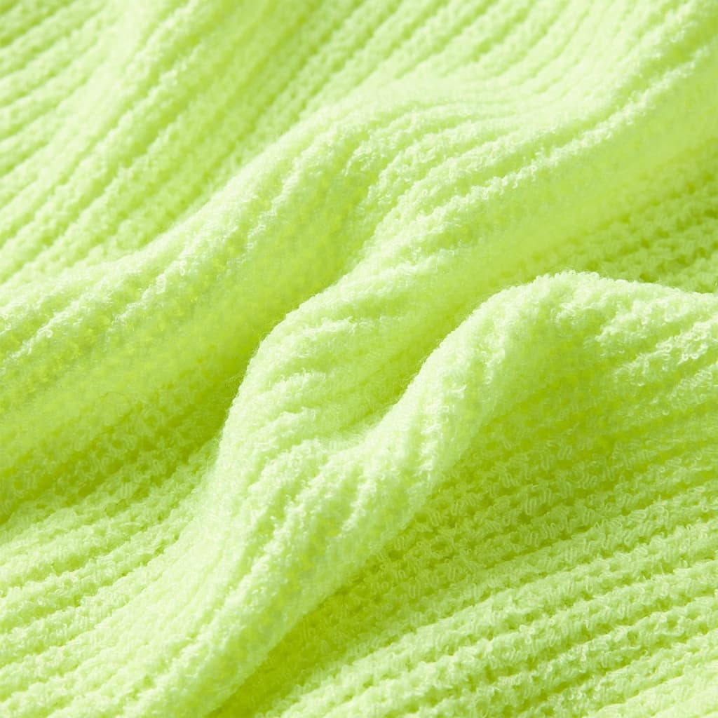 Pulover tricotat pentru copii, galben neon, 140