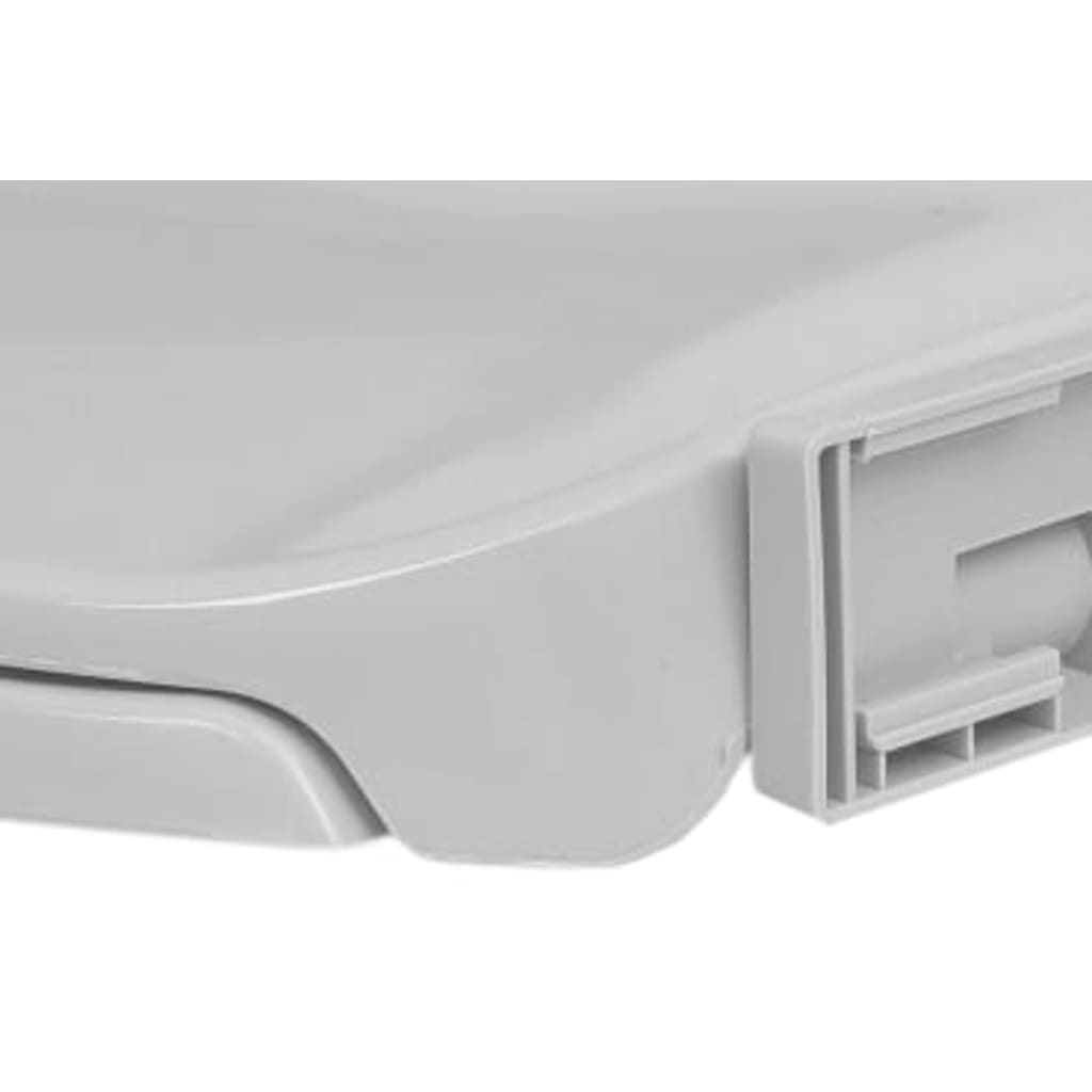 vidaXL Capac WC cu închidere silențioasă, gri deschis, oval