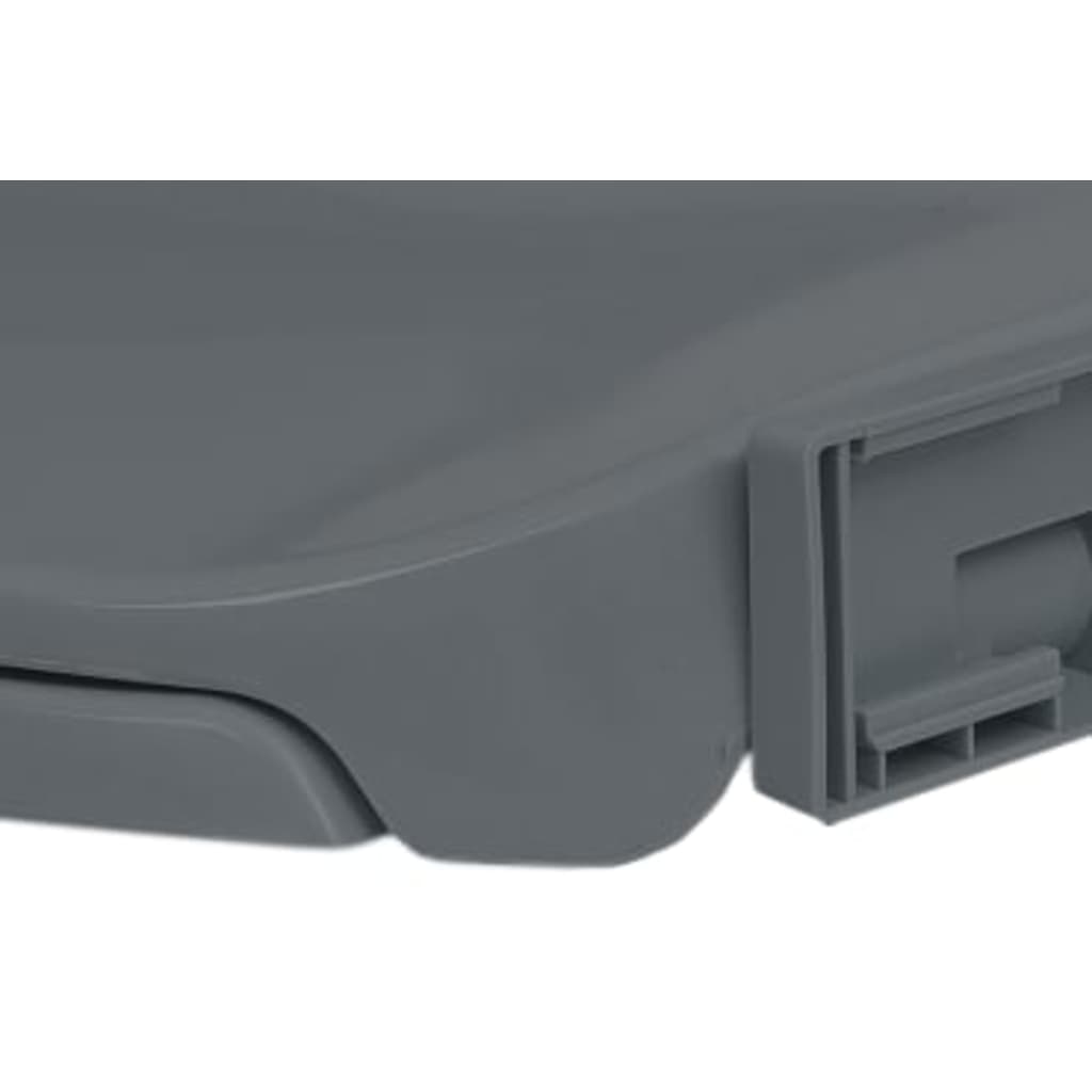 vidaXL Capac WC cu închidere silențioasă, gri, oval