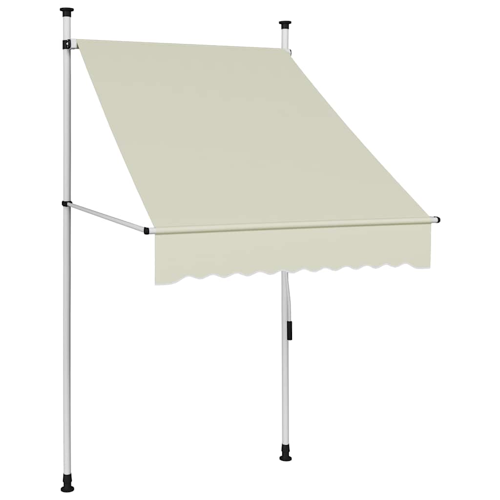 vidaXL Copertină retractabilă manual, crem, 100 cm
