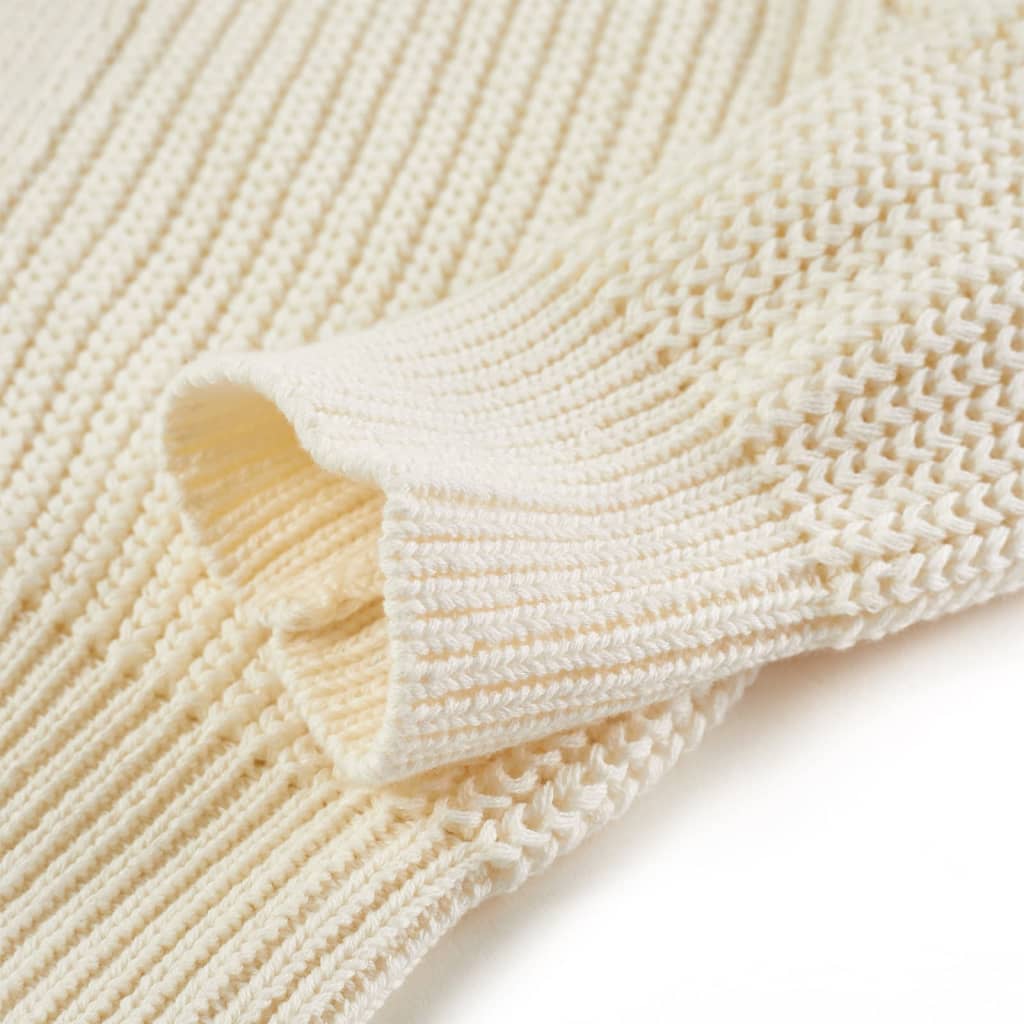 Cardigan pentru copii tricotat, alb zăpadă, 92