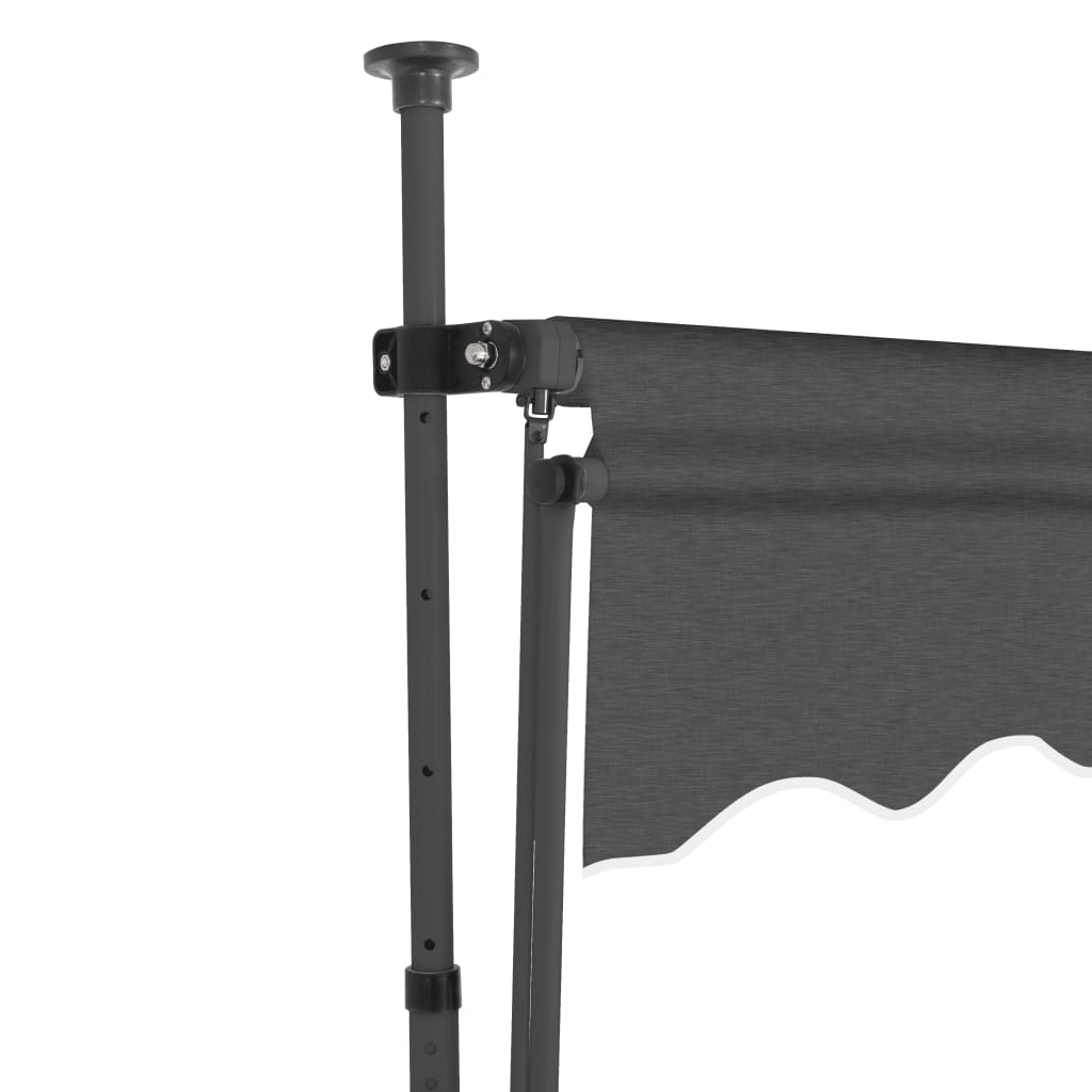 vidaXL Copertină retractabilă manual cu LED, antracit, 100 cm