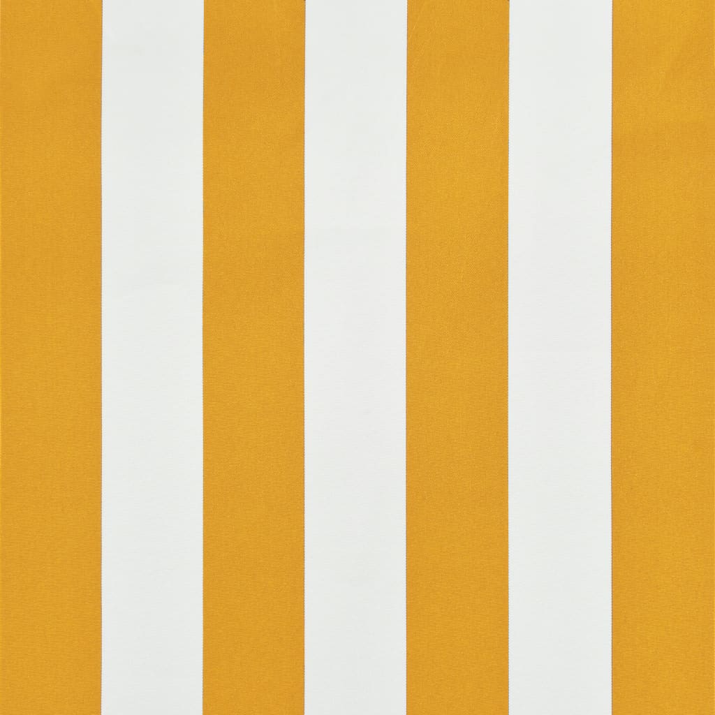 vidaXL Copertină retractabilă, galben și alb, 100 x 150 cm