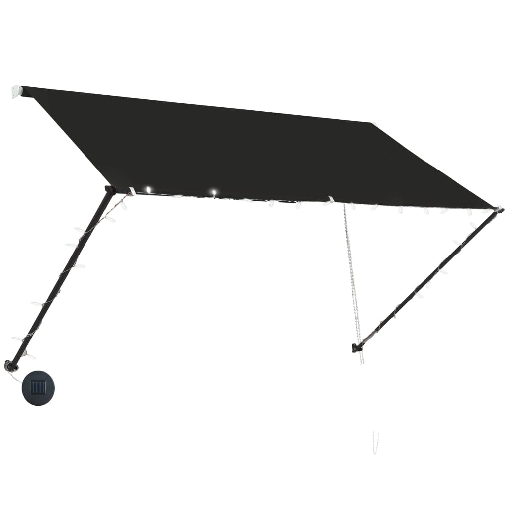 vidaXL Copertină retractabilă cu LED, antracit, 250 x 150 cm