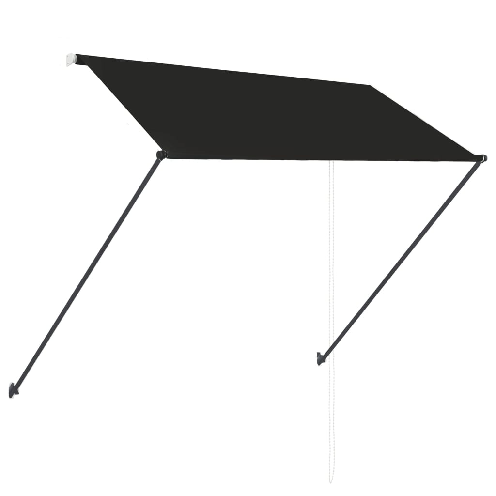 vidaXL Copertină retractabilă cu LED, antracit, 250 x 150 cm