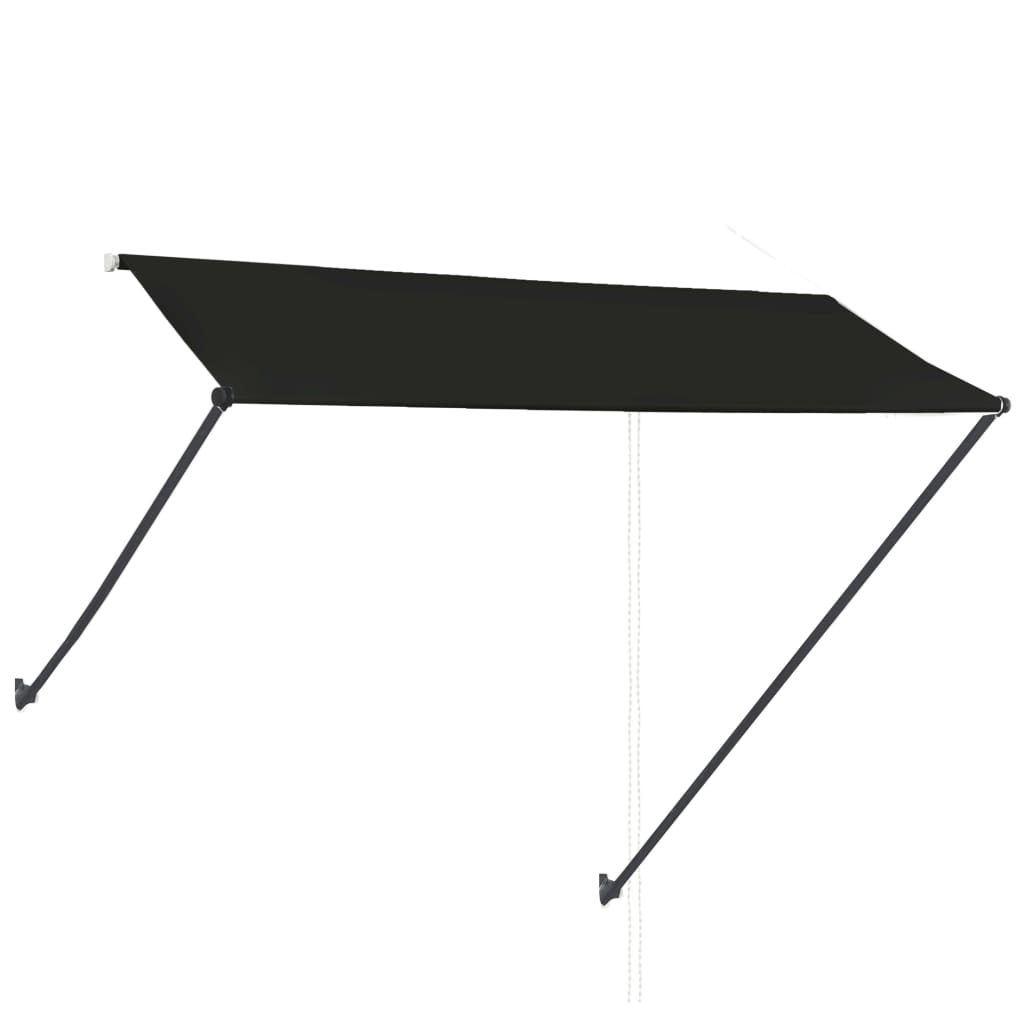 vidaXL Copertină retractabilă cu LED, antracit, 300 x 150 cm