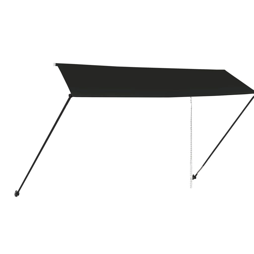 vidaXL Copertină retractabilă cu LED, antracit, 350 x 150 cm