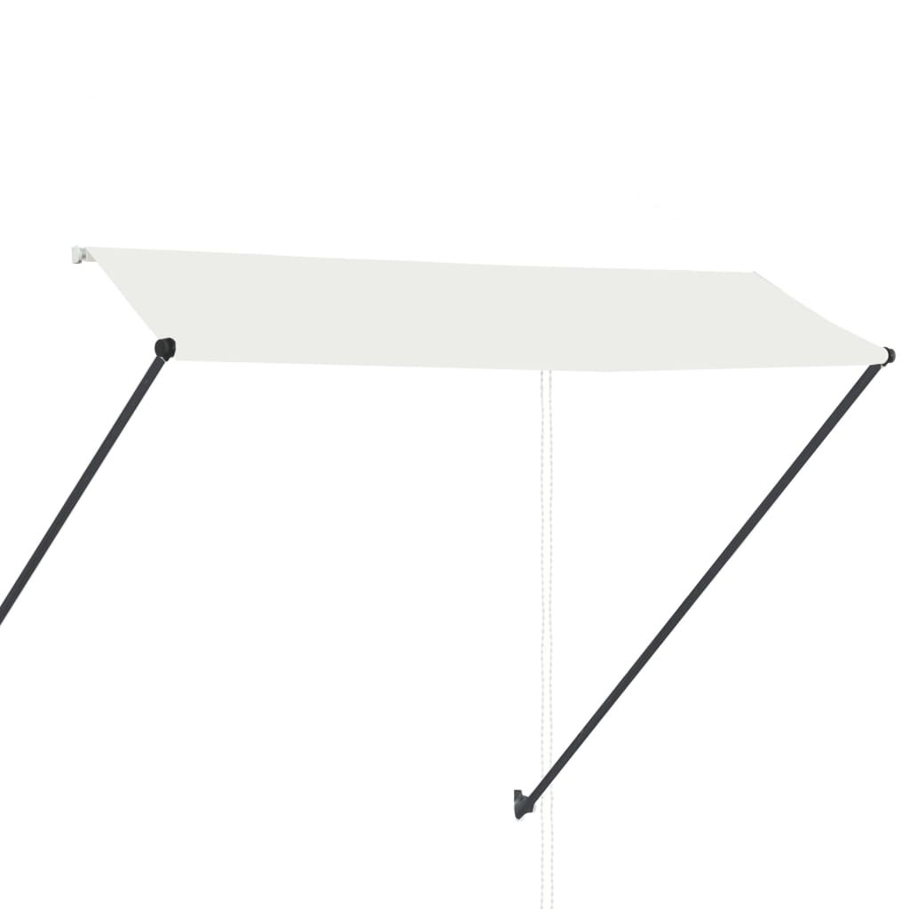 vidaXL Copertină retractabilă cu LED, crem, 300 x 150 cm