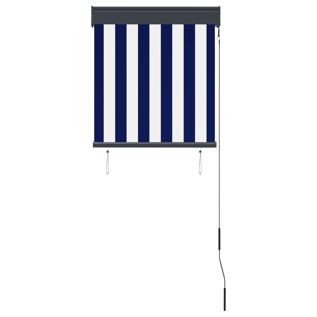 vidaXL Jaluzea tip rulou de exterior, albastru și alb, 60 x 250 cm vidaXL Jaluzea tip rulou de exterior, albastru și alb, 60 x 250 cm