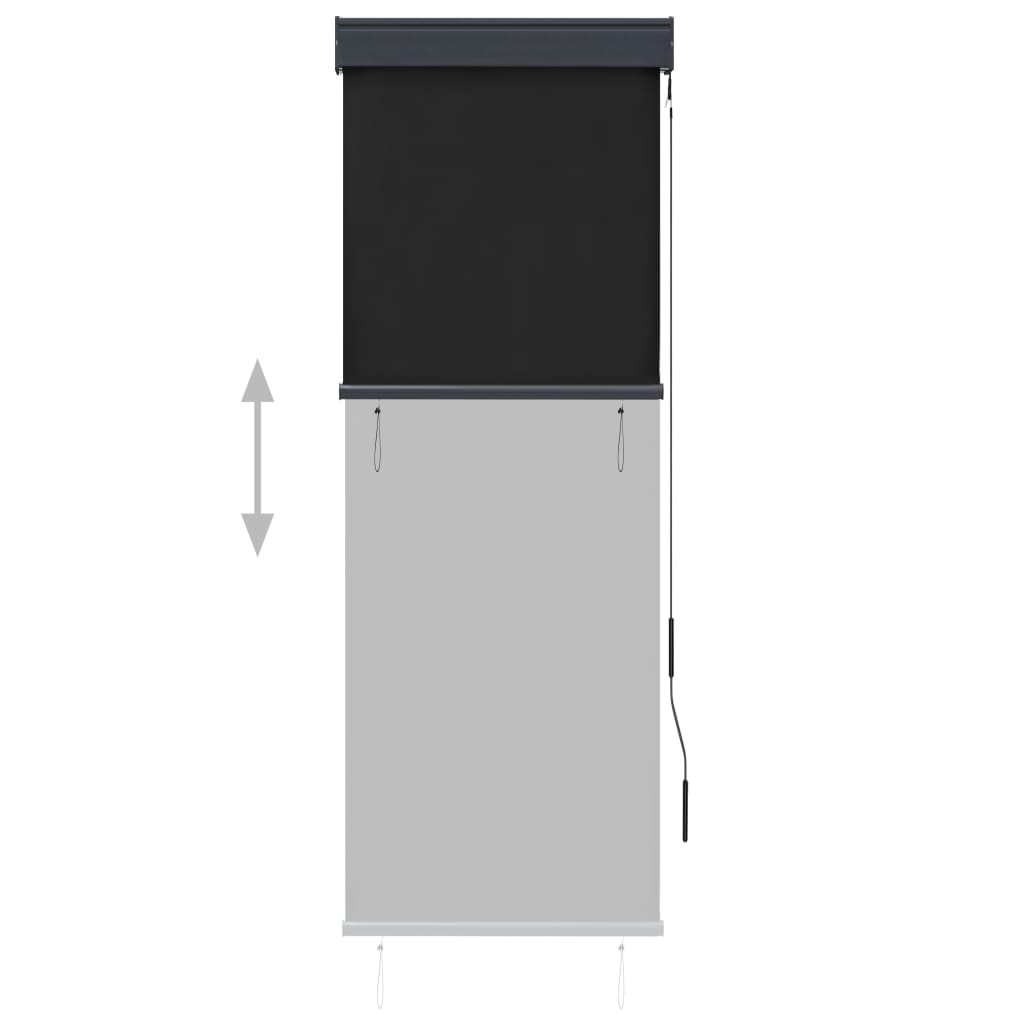 vidaXL Jaluzea tip rulou de exterior, antracit, 60 x 250 cm vidaXL Jaluzea tip rulou de exterior, antracit, 60 x 250 cm