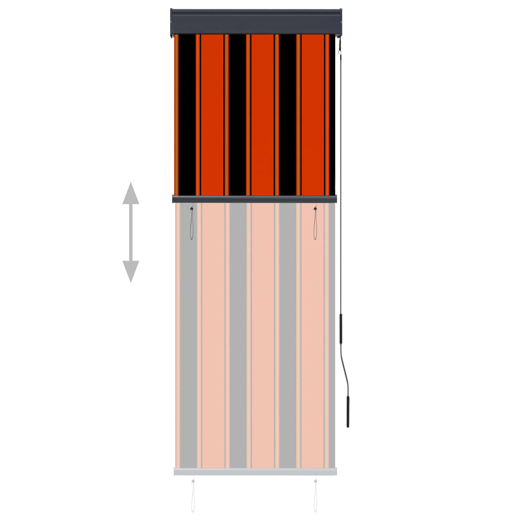 vidaXL Jaluzea tip rulou de exterior, portocaliu și maro, 60 x 250 cm