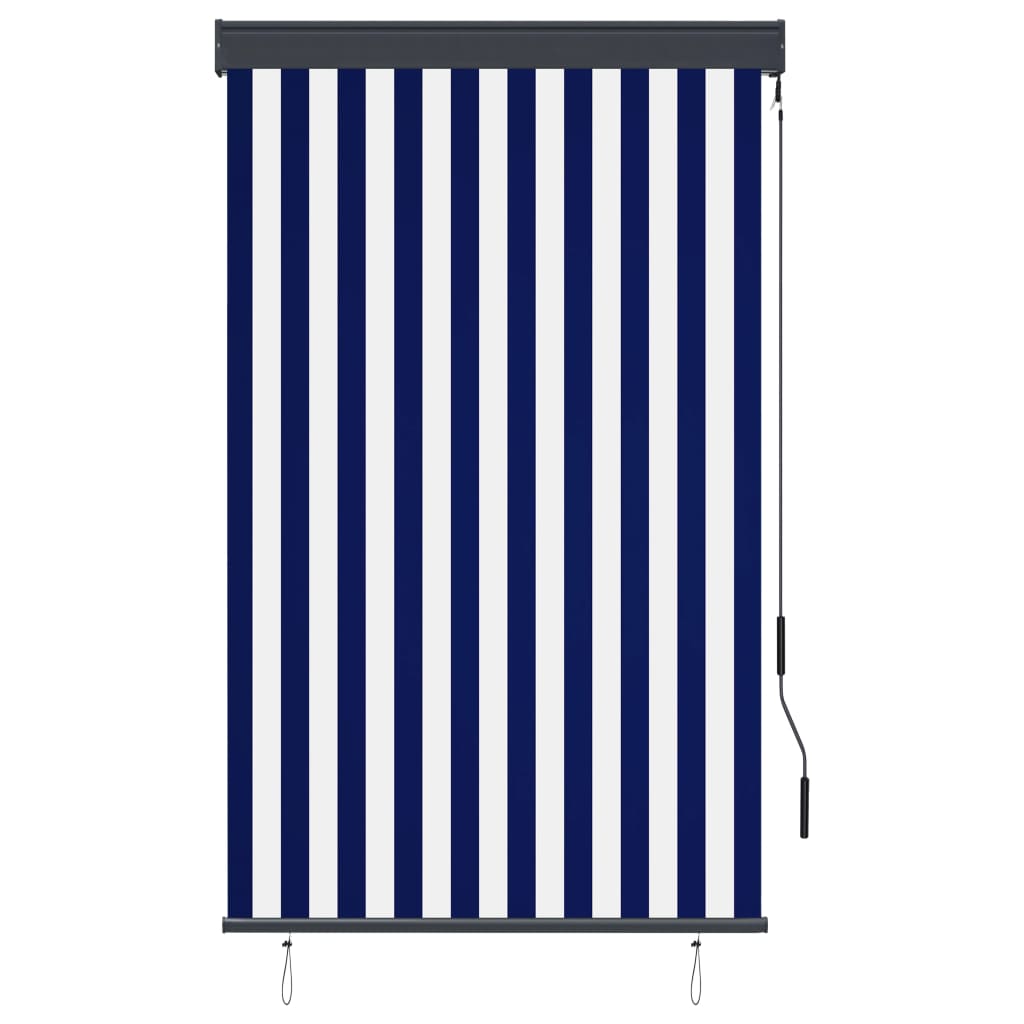 vidaXL Jaluzea tip rulou de exterior, albastru și alb, 100 x 250 cm